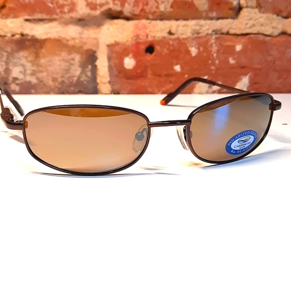 NEW Polarized Sunglasses, shades, Rx'able Caribbean Sun unisex modern 55-18-132